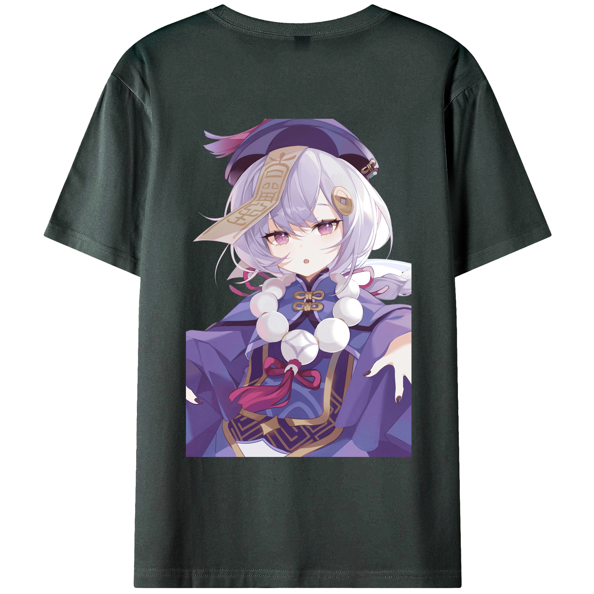 げんし神 七七 なな  genshin Nana 綿100％ メンズ半袖Tシャツ（バックプリント） 通気性